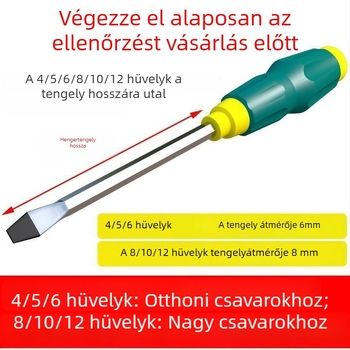 Mágneses Phillips csavarhúzó CR-V acélból, műanyag nyéllel, tömege 0,24 kg