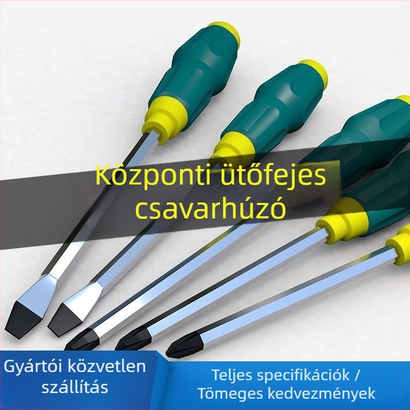 Mágneses Phillips csavarhúzó CR-V acélból, műanyag nyéllel, tömege 0,24 kg