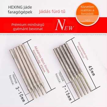 Hexing Jade Carving Drill Bit with Diamond-Emery Head for Jadeite and Agate