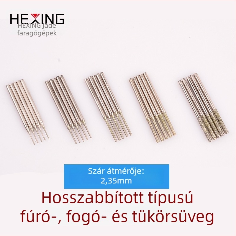 Hexing Jade Carving Drill Bit with Diamond-Emery Head for Jadeite and Agate