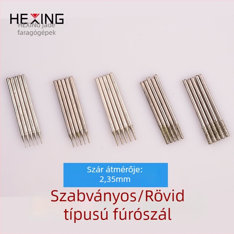 Hexing Jade Carving Drill Bit with Diamond-Emery Head for Jadeite and Agate