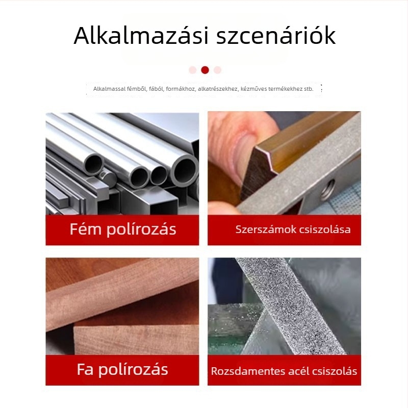 Faipari acél reszelő készlet, sík keresztmetszet, durva fogak, nyél Ø6 mm