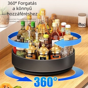 Rotációs rozsdamentes acél fűszertartó konyhai pultra