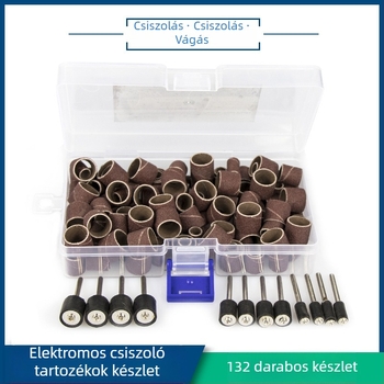 132 részes elektromos csiszoló készlet favágáshoz és faragáshoz, márka Asahikawa, modell XCAN, alkalmazások: polírozás, csiszolás, vágás, fúrás