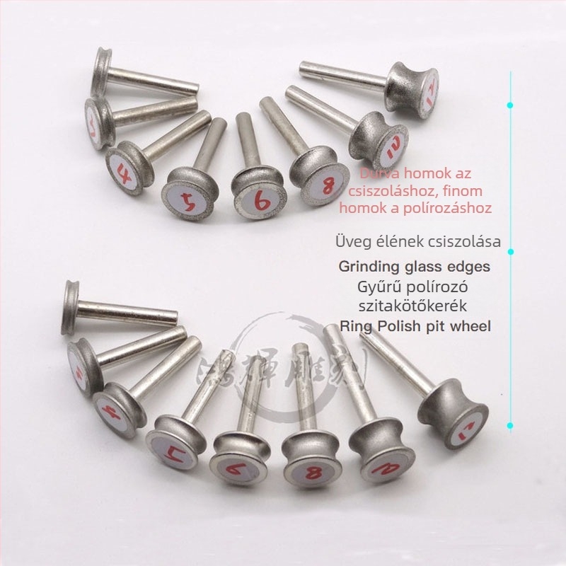 Élvédő csiszolófej – Carver, Gyűrűs körkerék, Konkáv kialakítás, Elektroplatinált karborund