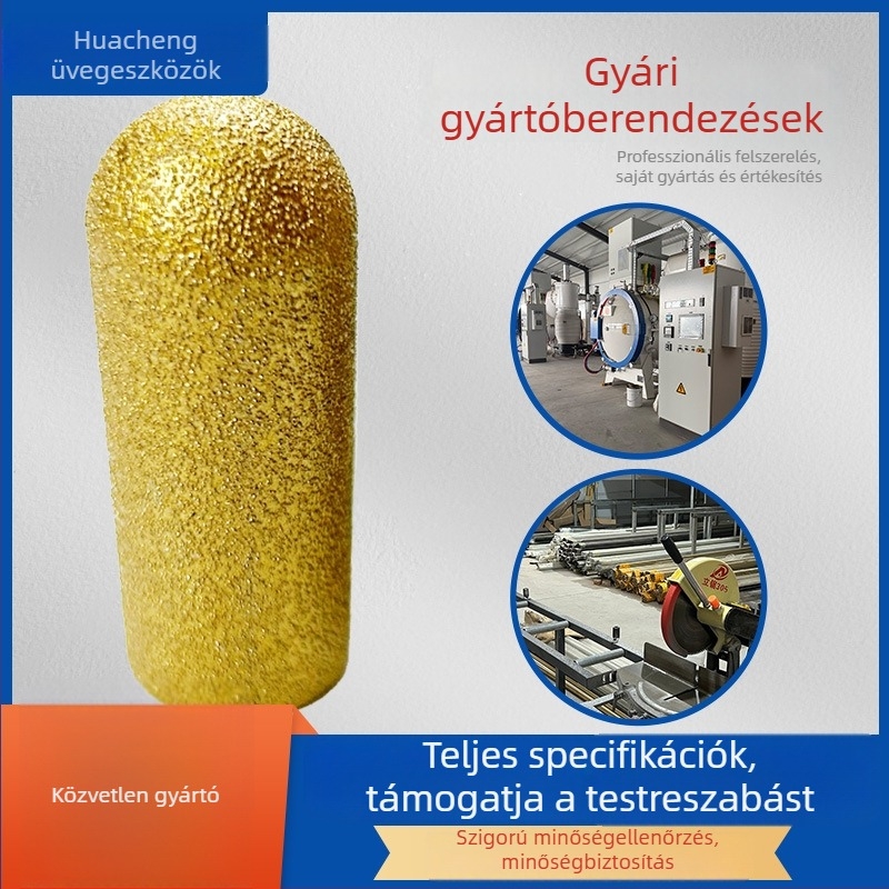Ív alakú víztartó csiszolófej üveg- és csempe feldolgozására és polírozására, öntöttvas csiszoló rudak és gyémánt szerszámok