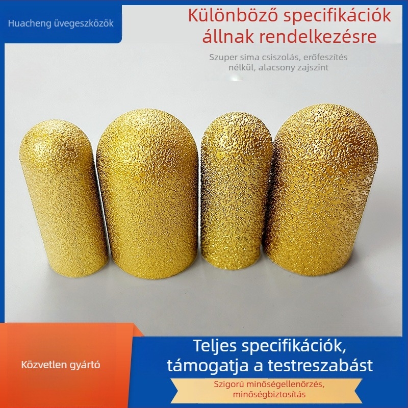 Ív alakú víztartó csiszolófej üveg- és csempe feldolgozására és polírozására, öntöttvas csiszoló rudak és gyémánt szerszámok