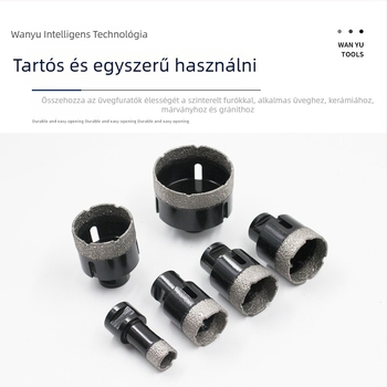 M14-es lyukfúrókészlet csempéhez és márványhoz, gyémánt fúrófejek