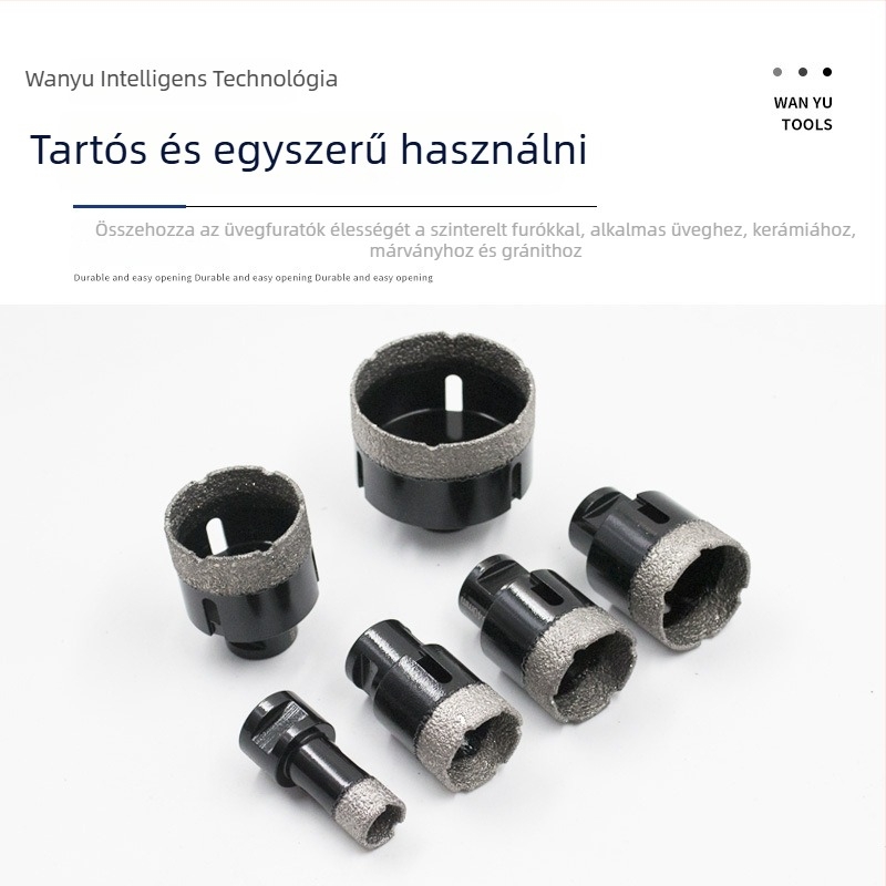 M14-es lyukfúrókészlet csempéhez és márványhoz, gyémánt fúrófejek