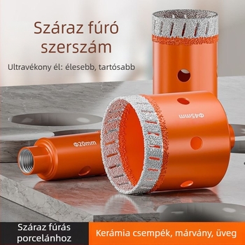 Ultra vékony száraz fúróhegy szögcsiszolóhoz – lyukasztás csempéken, kőlemezeken, márványon és üvegen