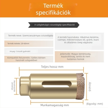 Fu Yan Lyuknyitó fúró poliszához – márvány, gránit, üveg és kő, M10-es menet