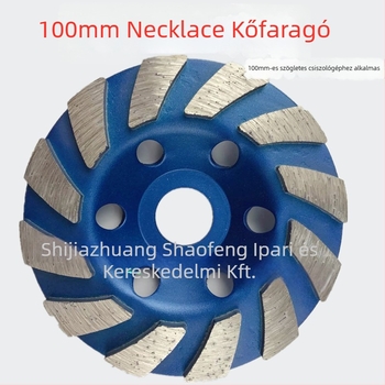 Gyémánt tölcsércsiszoló korong, vastag acél maggal, modell 80.90.100.125.180, betonhoz, kőhöz, falakhoz és padlókhoz