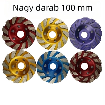 Gyémánt tölcsércsiszoló korong, vastag acél maggal, modell 80.90.100.125.180, betonhoz, kőhöz, falakhoz és padlókhoz