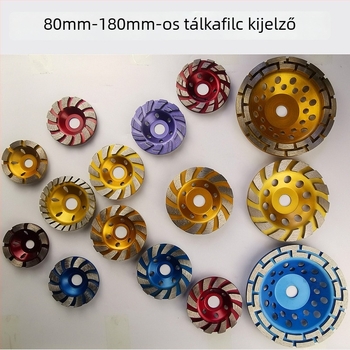 Gyémánt tölcsércsiszoló korong, vastag acél maggal, modell 80.90.100.125.180, betonhoz, kőhöz, falakhoz és padlókhoz