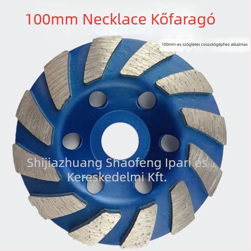 Gyémánt tölcsércsiszoló korong, vastag acél maggal, modell 80.90.100.125.180, betonhoz, kőhöz, falakhoz és padlókhoz