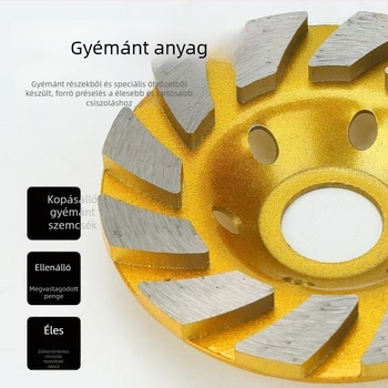 Gyémánt csiszolókorong kő megmunkálására – sinterelt kivitel, polírozás márvány és beton felületekhez; él- és falcsiszolás