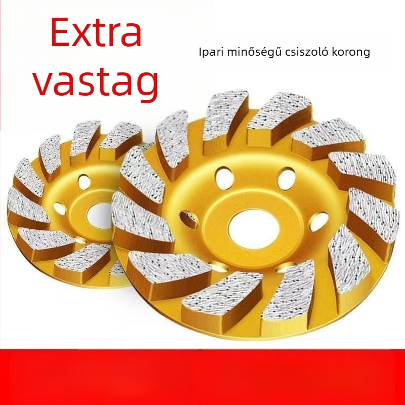 Gyémánt csiszolókorong kő megmunkálására – sinterelt kivitel, polírozás márvány és beton felületekhez; él- és falcsiszolás
