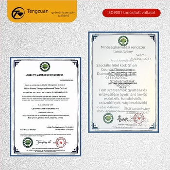 Öntöttvashoz készült gyémánt vágó- és csiszoló korong, vastított, 13000–20000 fordulat/perc, Teng zuan