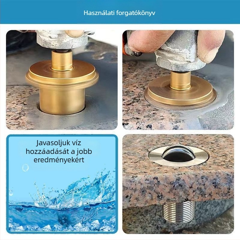 Dr. Jian Brazed gyémánt mosdólyuk-nyitó, kétszintű kerámia fúró kőhöz, többfunkciós