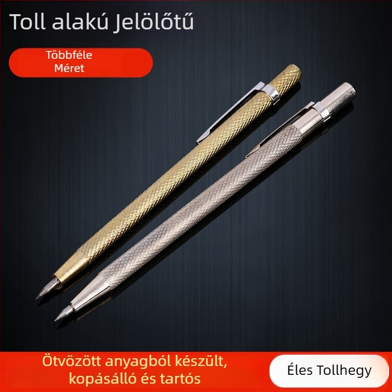 Toll alakú nyomvonaló ötvözet fejjel, csempe jelöléséhez és építészeti díszítéshez