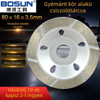 Boshen 100 mm-es gyémánt tálcsiszoló lemez kőhöz és betonhoz, szinterezett