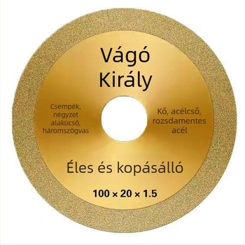 Brilliant forrasztott gyémánt vágókorong sziklához, kerámia csempe, fém és rozsdamentes acél — Maximális vonalsebesség 100, alkalmas csempékre, szögvasra és kőlemecre