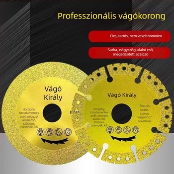 Brilliant forrasztott gyémánt vágókorong sziklához, kerámia csempe, fém és rozsdamentes acél — Maximális vonalsebesség 100, alkalmas csempékre, szögvasra és kőlemecre