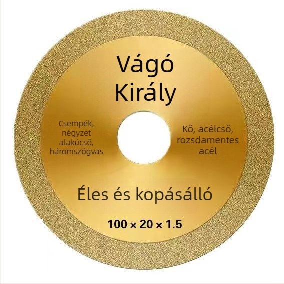 Brilliant forrasztott gyémánt vágókorong sziklához, kerámia csempe, fém és rozsdamentes acél — Maximális vonalsebesség 100, alkalmas csempékre, szögvasra és kőlemecre