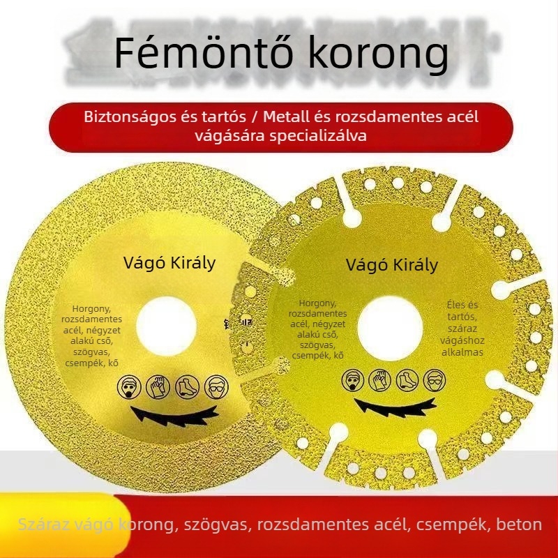 Brilliant forrasztott gyémánt vágókorong sziklához, kerámia csempe, fém és rozsdamentes acél — Maximális vonalsebesség 100, alkalmas csempékre, szögvasra és kőlemecre