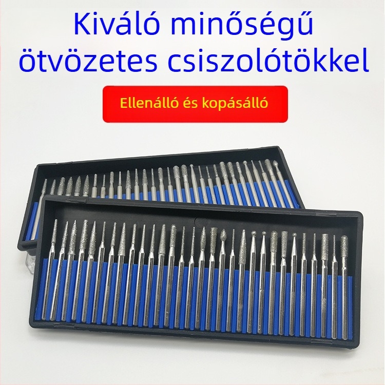  Gyémánt hengeres csiszolófej; A-szemcse; jade faragásához, élek tompításához és barázdázáshoz