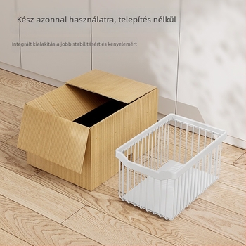 Fém konyhai fiókos szervező, kihúzható, többszintű polcokkal