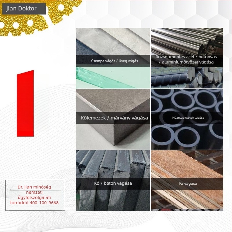 Dr. Jian D10 arany színű multifunkcionális gyémánt vágó korong, brazing folyamat