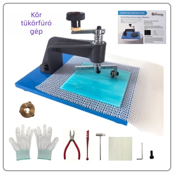 MDQ19 Körlyuk‑kivágó üveghez – Háztartási kézi eszköz, pontos vágás kör alakú üvegdarabokra ékszerekhez