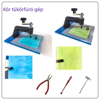 MDQ19 Körlyuk‑kivágó üveghez – Háztartási kézi eszköz, pontos vágás kör alakú üvegdarabokra ékszerekhez