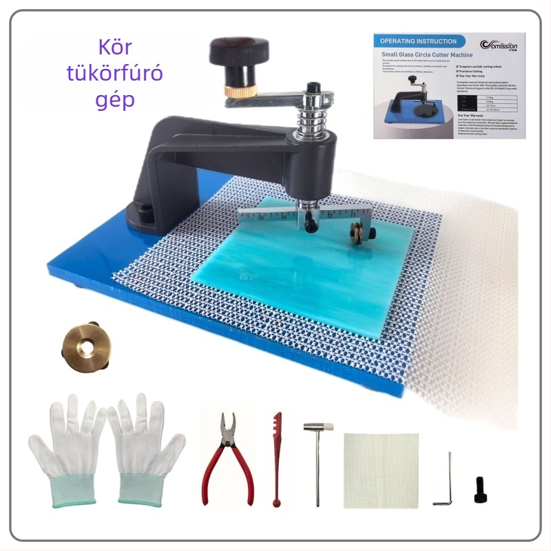 MDQ19 Körlyuk‑kivágó üveghez – Háztartási kézi eszköz, pontos vágás kör alakú üvegdarabokra ékszerekhez