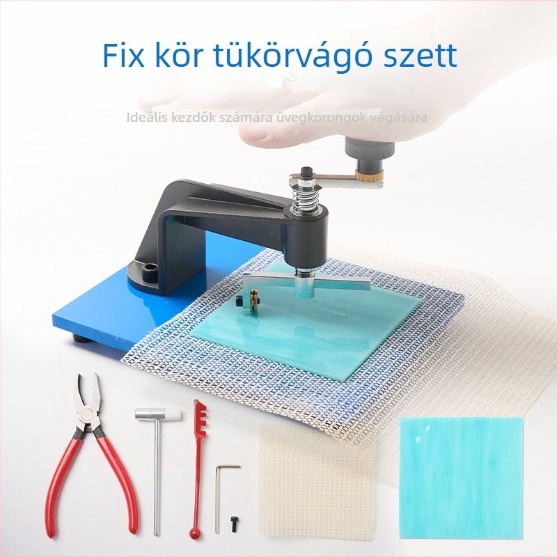 MDQ19 Körlyuk‑kivágó üveghez – Háztartási kézi eszköz, pontos vágás kör alakú üvegdarabokra ékszerekhez
