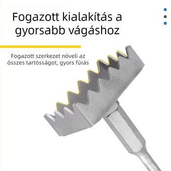 Villanyszerelőknek szánt falba való négyszögletes fogantyúval rendelkező lyukasztó eszköz 86-os dobozokhoz; kopásálló fúrófej.
