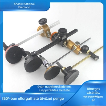 Hatkerekű üvegvágó, kör alakú üvegvágó, üveglyukfúró, körvágó, nyílásfúró a konyhai szagelszívóhoz, gyémántvágó