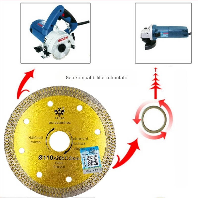 Little Bee 110 gyémántvágókorong kerámia burkolólapokhoz – Kerámia feldolgozás, Sinterezés