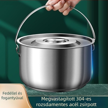 304-es rozsdamentes acél olajtartó tál fedéllel, hőálló konyhai tároló olajhoz és fűszerekhez