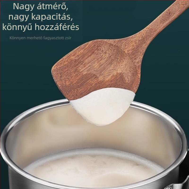 304-es rozsdamentes acél olajtartó tál fedéllel, hőálló konyhai tároló olajhoz és fűszerekhez