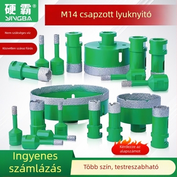 M14-es forrasztott fúró betonhoz, gyémánt burkolólapokhoz, kőhöz és gránithez – lyuknyitó fúró