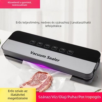 Automatikus otthoni vákuumzáró készülék – ABS ház, 120W, 110-220V, 500–1000 ml kapacitás, érintéses működés