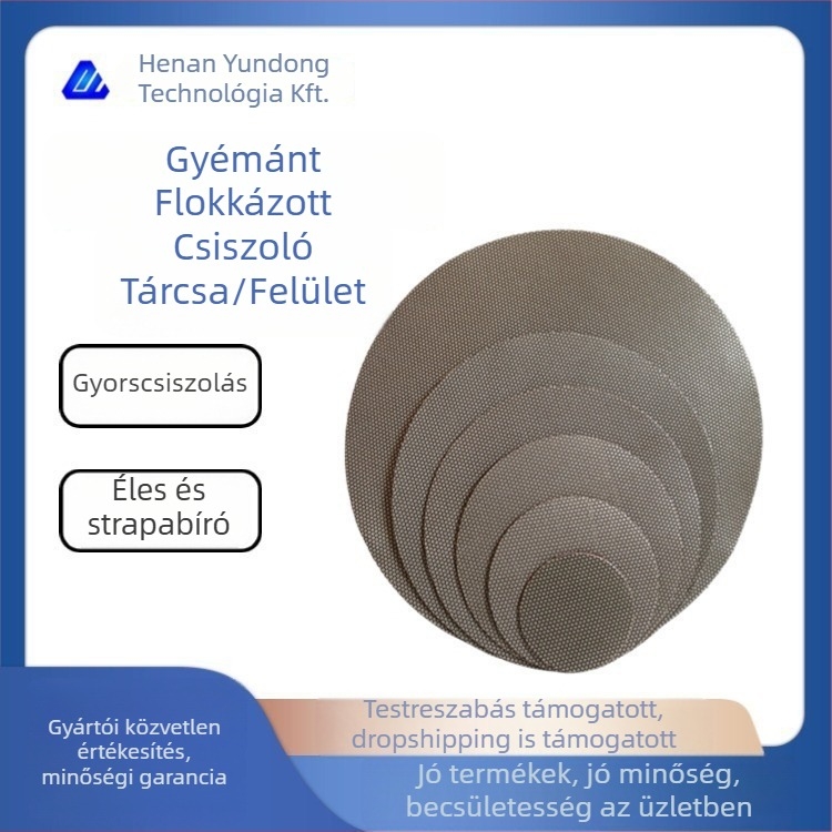 Gyémántalapú flocking csiszolókorong reszeléshez és polírozáshoz – kompatibilis szögcsiszolóval, kopásálló