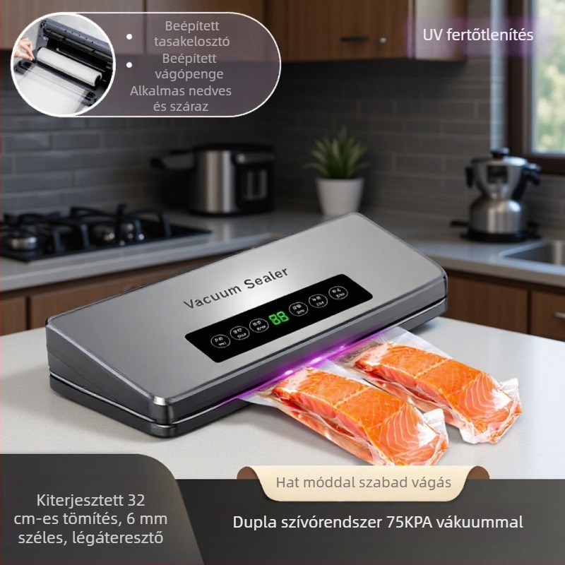 Duálpumpás vákuumzáró gép nedves és száraz záráshoz, modell 263, 220V, kapacitás 1 L, 3C tanúsítvány