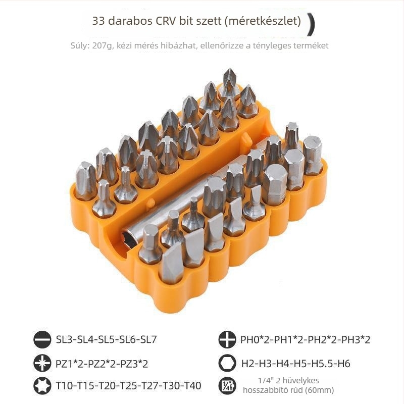 Shimon Mini ratchet socket kulcs mágneses bit-tartóval — Cr-V acél, 1 darab, 60 g, Mini Ratchet sorozat