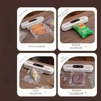 Otthoni használatra készült vákuumzáró készülék, automata, ABS burkolattal, 90W, 110–220V