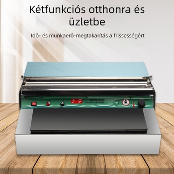 Gyümölcs- és zöldségfóliás csomagoló gép (kézi üzemmód, zárás szélessége legfeljebb 45 cm, fóliavastagság: általános, hőmérséklet-szabályozás 60–140)