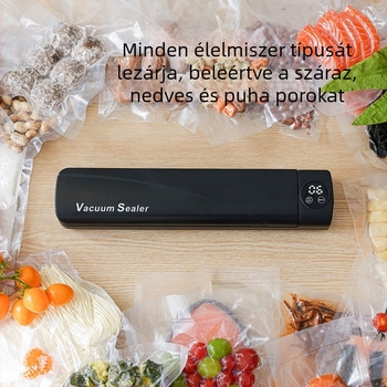 Étel vákuumcsomagoló gép, modell fkj123, zárás