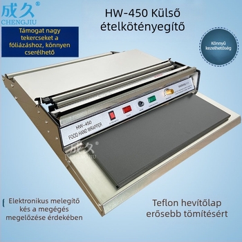 HW-450 Külső nagy tekercses élelmiszerfólia csomagoló gép – tömítés funkcióval Chengjiu